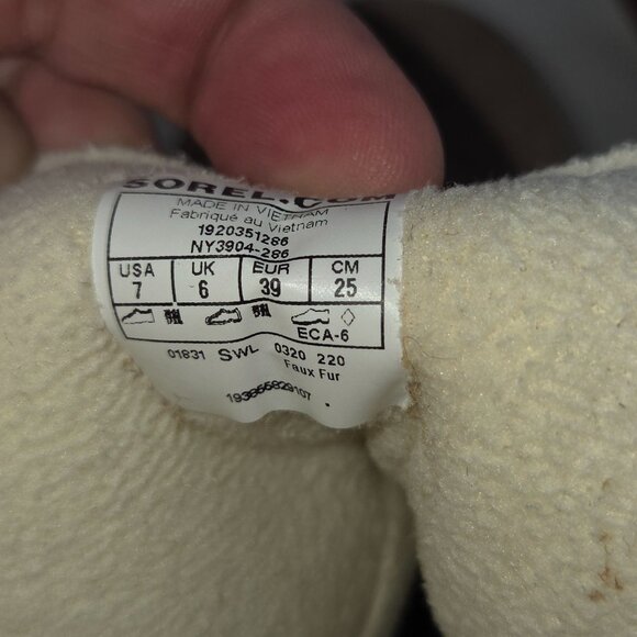 Sorel Explorer II Joan Faux Fur Boot Suede Velvet Tan size 7 - Picture 10 of 10
